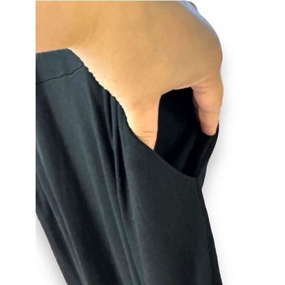 Boden Classic Black Short Sleeve Midi Dress with Pockets Versatile Size 10 - Picture 3 of 9